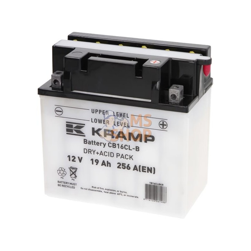 Batterie 12V 19Ah 256A avec pack d'acide Kramp | KRAMP Batterie 12V 19Ah 256A avec pack d'acide Kramp | KRAMPPR#506856