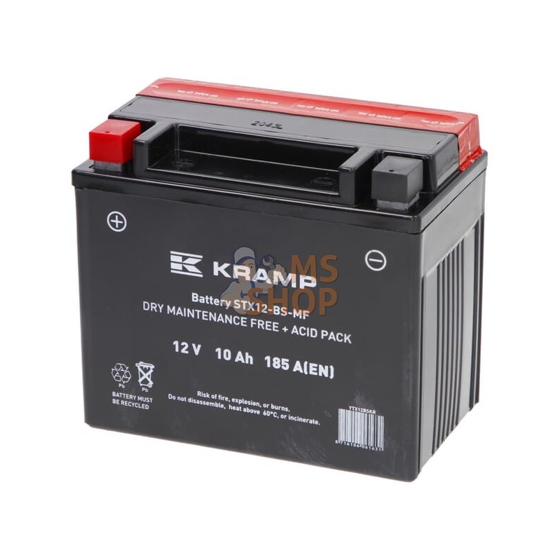 Batterie 12V 10Ah 185A avec pack d'acide Kramp | KRAMP Batterie 12V 10Ah 185A avec pack d'acide Kramp | KRAMPPR#507031