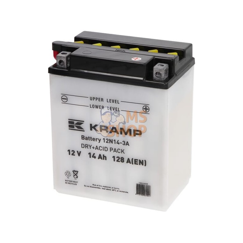 Batterie 12V 14Ah 128A avec pack d'acide Kramp | KRAMP Batterie 12V 14Ah 128A avec pack d'acide Kramp | KRAMPPR#507119