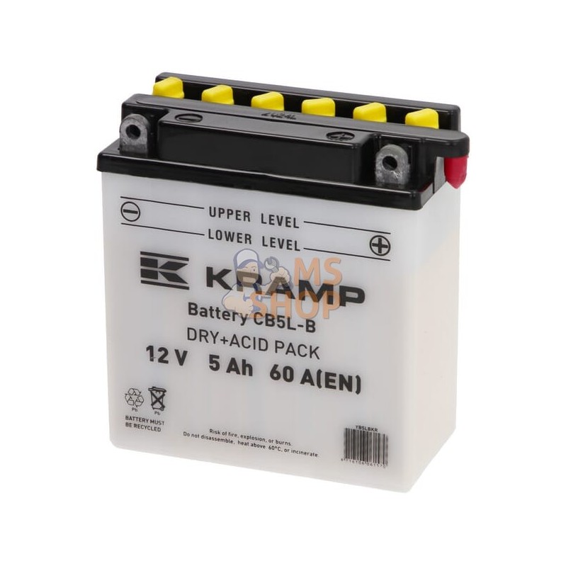 Batterie 12V 5Ah 60A avec pack d'acide Kramp | KRAMP Batterie 12V 5Ah 60A avec pack d'acide Kramp | KRAMPPR#507230