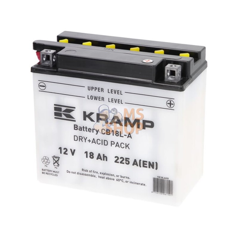 Batterie 12V 18Ah 225A avec pack d'acide Kramp | KRAMP Batterie 12V 18Ah 225A avec pack d'acide Kramp | KRAMPPR#506919