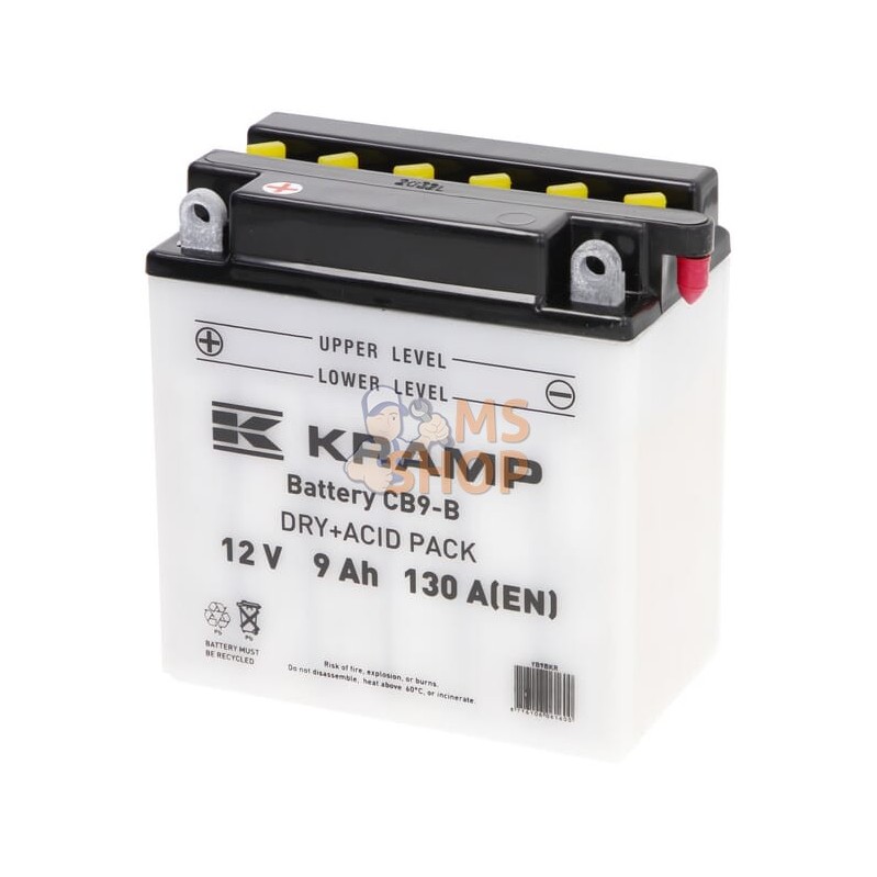 Batterie 12V 9Ah 130A avec pack d'acide Kramp | KRAMP Batterie 12V 9Ah 130A avec pack d'acide Kramp | KRAMPPR#507121