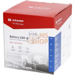 Batterie 12V 9Ah 130A avec pack d'acide Kramp | KRAMP Batterie 12V 9Ah 130A avec pack d'acide Kramp | KRAMPPR#507121