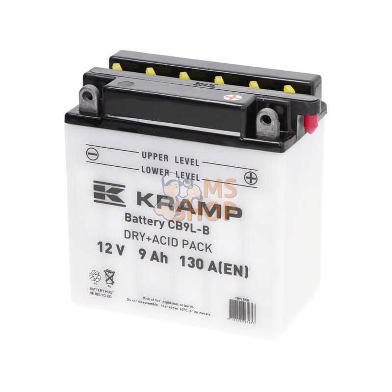 Batterie 12V 9Ah 130A avec pack d'acide Kramp | KRAMP Batterie 12V 9Ah 130A avec pack d'acide Kramp | KRAMPPR#507085