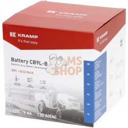 Batterie 12V 9Ah 130A avec pack d'acide Kramp | KRAMP Batterie 12V 9Ah 130A avec pack d'acide Kramp | KRAMPPR#507085