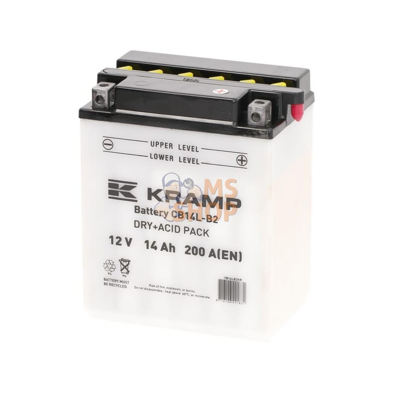 Batterie 12V 14Ah 200A avec pack d'acide Kramp | KRAMP Batterie 12V 14Ah 200A avec pack d'acide Kramp | KRAMPPR#506977