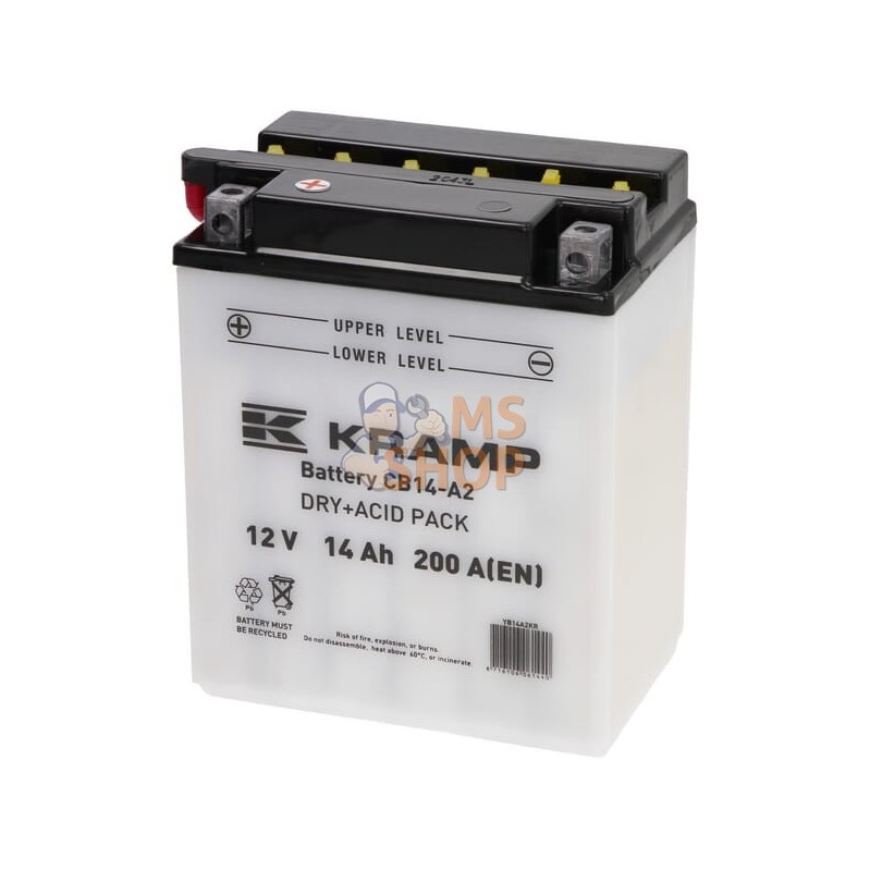 Batterie 12V 14Ah 200A avec pack d'acide Kramp | KRAMP Batterie 12V 14Ah 200A avec pack d'acide Kramp | KRAMPPR#507064