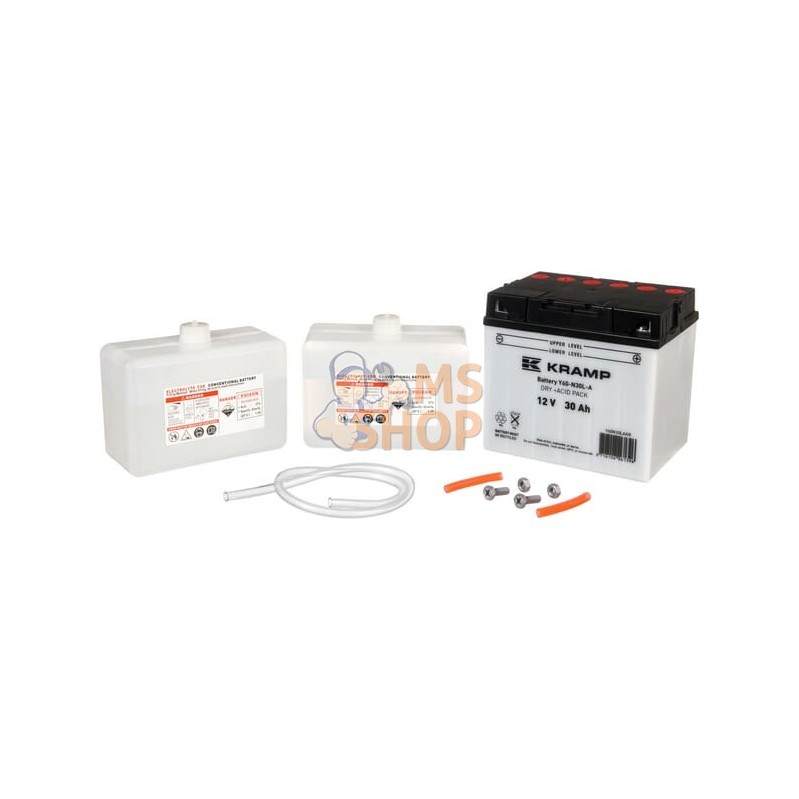 Y60N30LAKR - Batterie 12V 30Ah 260A avec pack d'acide Kramp