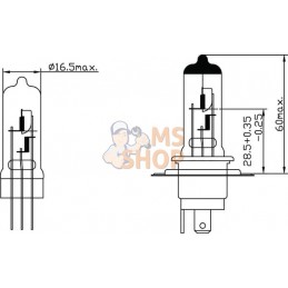 Ampoule 12V 60/55W H4 | KRAMP Ampoule 12V 60/55W H4 | KRAMPPR#775285