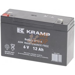 Batterie 6V 12Ah fermée Kramp | KRAMP Batterie 6V 12Ah fermée Kramp | KRAMPPR#507205