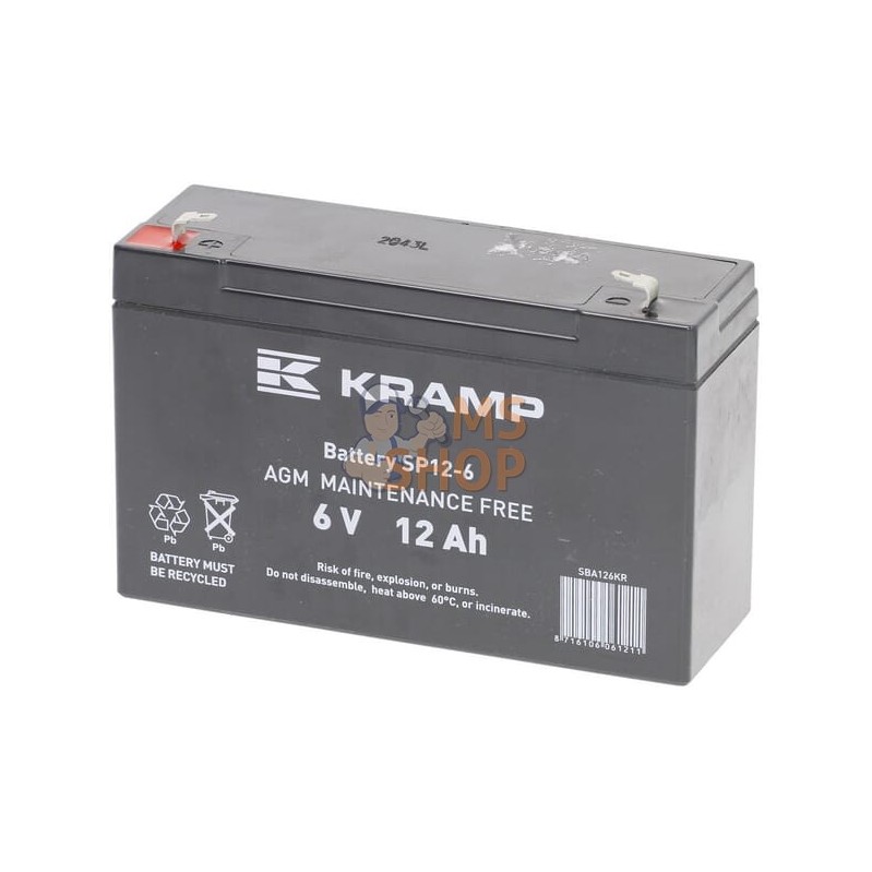 Batterie 6V 12Ah fermée Kramp | KRAMP Batterie 6V 12Ah fermée Kramp | KRAMPPR#507205