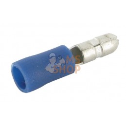 Connecteur Bullet mâle, bleu, 1,5-2,5 mm² 4 mm (100x), Kramp | KRAMP Connecteur Bullet mâle, bleu, 1,5-2,5 mm² 4 mm (100x), Kram