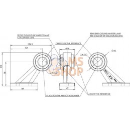 Feu de gabarit gauche LED, 12-24V, 108x134.5x49mm, Kramp | KRAMP Feu de gabarit gauche LED, 12-24V, 108x134.5x49mm, Kramp | KRAM