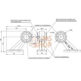 Feu de gabarit droit LED, 12-24V, 108x134.5x48.6mm, Kramp | KRAMP Feu de gabarit droit LED, 12-24V, 108x134.5x48.6mm, Kramp | KR