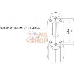 Feu de gabarit droit LED, 12-24V, 108x134.5x48.6mm, Kramp | KRAMP Feu de gabarit droit LED, 12-24V, 108x134.5x48.6mm, Kramp | KR