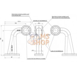 Feu de gabarit droit LED, 12-24V, 180x157.6x48.6mm, Kramp | KRAMP Feu de gabarit droit LED, 12-24V, 180x157.6x48.6mm, Kramp | KR