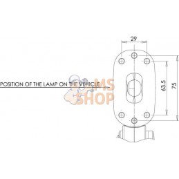 Feu de gabarit droit LED, 12-24V, 180x157.6x48.6mm, Kramp | KRAMP Feu de gabarit droit LED, 12-24V, 180x157.6x48.6mm, Kramp | KR