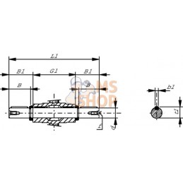 Axe de sortie double 14 mm | KRAMP Axe de sortie double 14 mm | KRAMPPR#882035