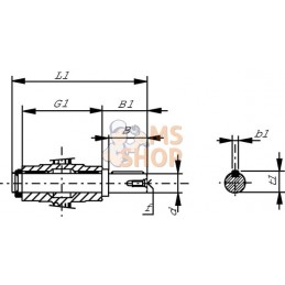 Axe de sortie simple 14 mm | KRAMP Axe de sortie simple 14 mm | KRAMPPR#882052