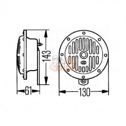 3CA004811031; HELLA; Klaxon; pièce detachée