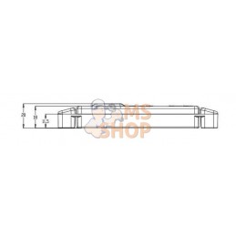 Feu de gabarit LED, rectangulaire, 12-24V, 130x32x20.5mm, Kramp | KRAMP Feu de gabarit LED, rectangulaire, 12-24V, 130x32x20.5mm
