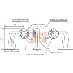 Feu de gabarit droit LED, 12-24V, 125.5x148.5x48.6mm, Kramp | KRAMP Feu de gabarit droit LED, 12-24V, 125.5x148.5x48.6mm, Kramp 