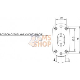 Feu de gabarit droit LED, 12-24V, 125.5x148.5x48.6mm, Kramp | KRAMP Feu de gabarit droit LED, 12-24V, 125.5x148.5x48.6mm, Kramp 