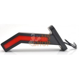 Feu de gabarit gauche LED, 12-24V, 184.9x58x145.5mm, indicateur de direction, Kramp | KRAMP Feu de gabarit gauche LED, 12-24V, 1
