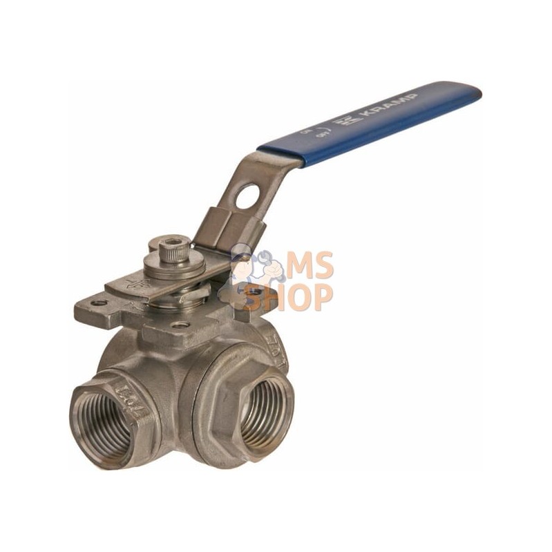 Vanne à boisseau sphérique 3 voies T 1/2" acier inoxydable | KRAMP Vanne à boisseau sphérique 3 voies T 1/2" acier inoxydable | Vanne à boisseau sphérique 3 voies T 1/2" acier inoxydable | KRAMP Vanne à boisseau sphérique 3 voies T 1/2" acier inoxydable |