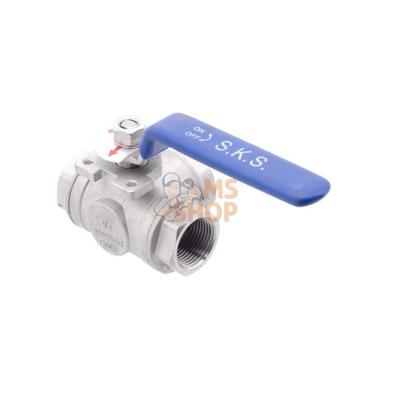 Vanne à boisseau sphérique 3 voies T 3/4" acier inoxydable | KRAMP Vanne à boisseau sphérique 3 voies T 3/4" acier inoxydable | Vanne à boisseau sphérique 3 voies T 3/4" acier inoxydable | KRAMP Vanne à boisseau sphérique 3 voies T 3/4" acier inoxydable |