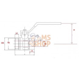 Vanne à bille BSP femelle/mâle 3/4" + poignée SS | KRAMP Vanne à bille BSP femelle/mâle 3/4" + poignée SS | KRAMPPR#462601