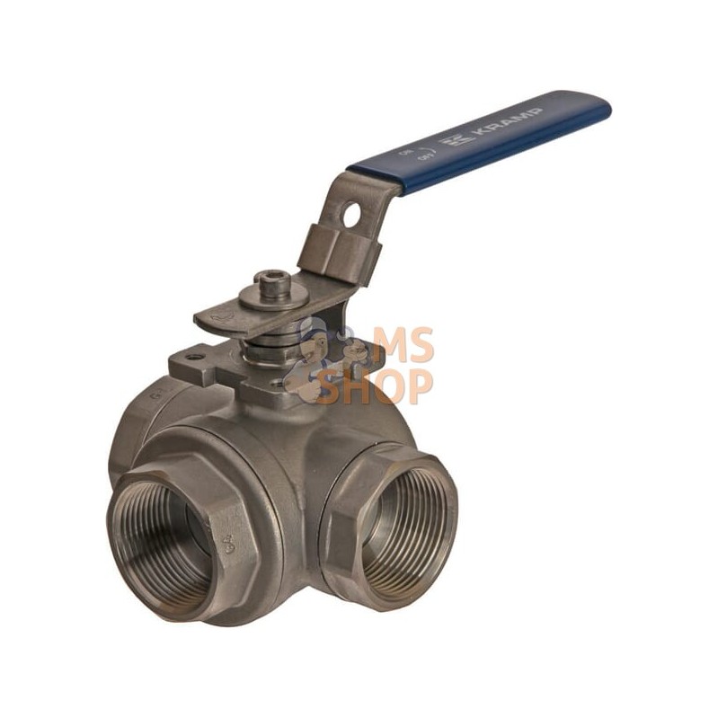 Vanne à boisseau sphérique 3 voies L 1 1/4" acier inoxydable | KRAMP Vanne à boisseau sphérique 3 voies L 1 1/4" acier inoxydabl Vanne à boisseau sphérique 3 voies L 1 1/4" acier inoxydable | KRAMP Vanne à boisseau sphérique 3 voies L 1 1/4" acier inoxydabl