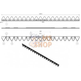 Lame dentée 1,45m Bucher | KRAMP Lame dentée 1,45m Bucher | KRAMPPR#564138
