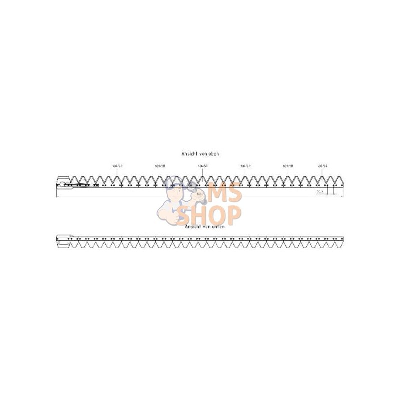 Lame dentée 1,95m Mörtl, Uni R | KRAMP Lame dentée 1,95m Mörtl, Uni R | KRAMPPR#563981
