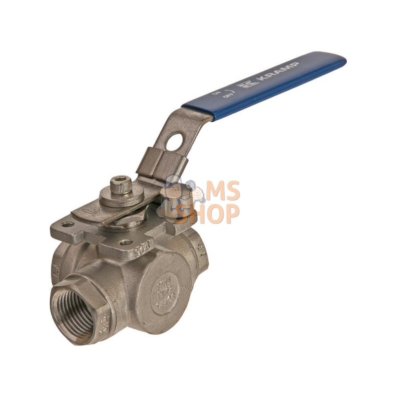 Vanne à boisseau sphérique 3 voies L 1/2" acier inoxydable | KRAMP Vanne à boisseau sphérique 3 voies L 1/2" acier inoxydable | Vanne à boisseau sphérique 3 voies L 1/2" acier inoxydable | KRAMP Vanne à boisseau sphérique 3 voies L 1/2" acier inoxydable |