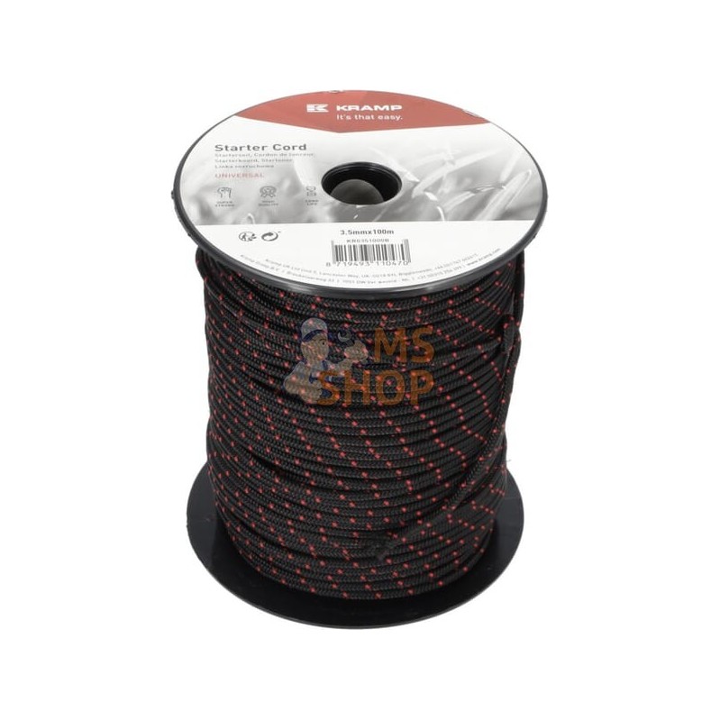 Cordon de lanceur 3,5 mm x 100 m noir | KRAMP Cordon de lanceur 3,5 mm x 100 m noir | KRAMPPR#981631