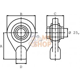 Fond de vérin G19.4 KR L=60 mm | KRAMP Fond de vérin G19.4 KR L=60 mm | KRAMPPR#564714