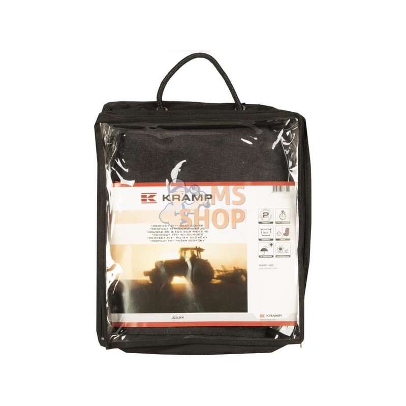 Housse de siège personnalisable, en tissu, noire, conçue pour Sears | KRAMP Housse de siège personnalisable, en tissu, noire, co