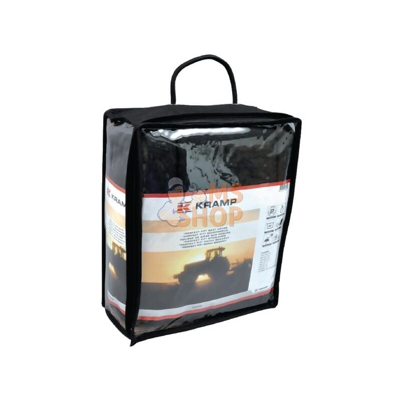 Housse de siège personnalisable, en tissu, noire, conçue pour TOP | KRAMP Housse de siège personnalisable, en tissu, noire, conç