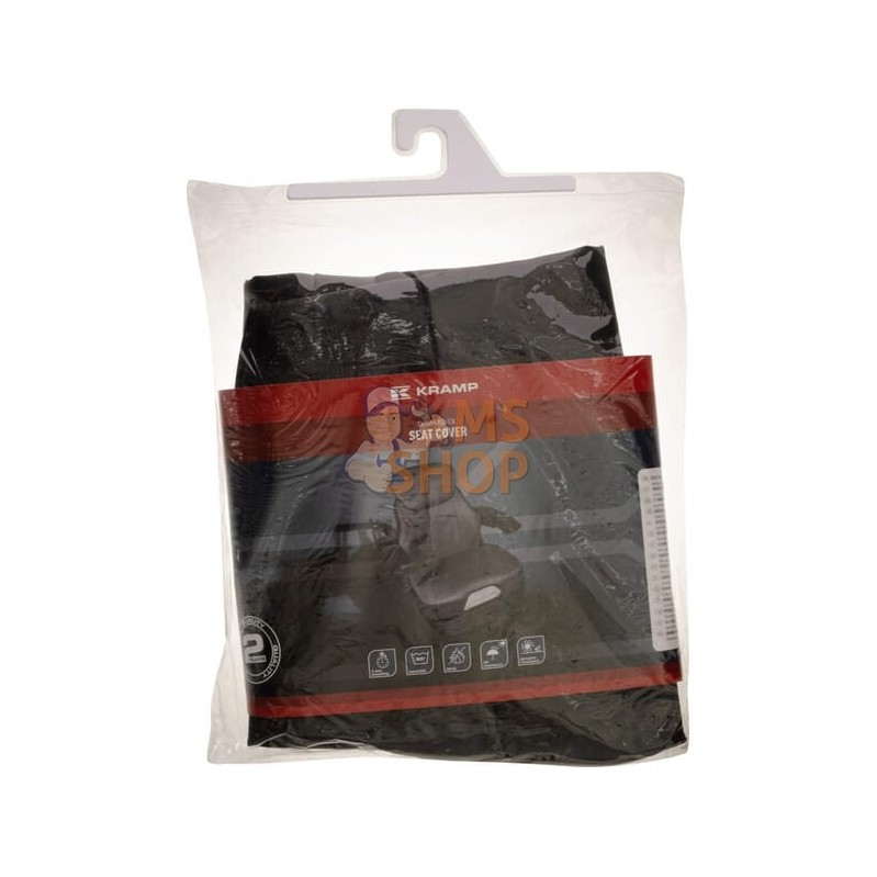 Housse de siège personnalisable, en PVC, noire, conçue pour Grammer | KRAMP Housse de siège personnalisable, en PVC, noire, conç