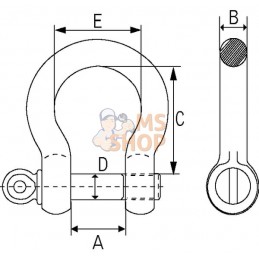 Manille lyre 12 mm inox A4 | KRAMP Manille lyre 12 mm inox A4 | KRAMPPR#650926
