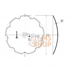 Disque de herse crénelé 510x3,5 Tr.26-31 | KRAMP Disque de herse crénelé 510x3,5 Tr.26-31 | KRAMPPR#564489