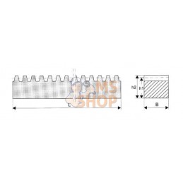Crémaillère 1000 mm module 2 | KRAMP Crémaillère 1000 mm module 2 | KRAMPPR#507101