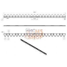 Lame dentée 1,60m Bucher | KRAMP Lame dentée 1,60m Bucher | KRAMPPR#564136