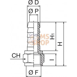 Embout de tuyau 8 mm x 1/4" | KRAMP Embout de tuyau 8 mm x 1/4" | KRAMPPR#882147