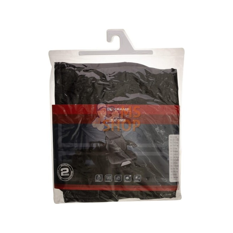 Housse de siège personnalisable, en tissu, noire, conçue pour KAB | KRAMP Housse de siège personnalisable, en tissu, noire, conç