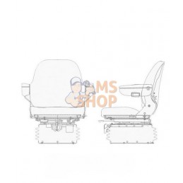 Housse de siège personnalisable, en tissu, noire, conçue pour Sears | KRAMP Housse de siège personnalisable, en tissu, noire, co