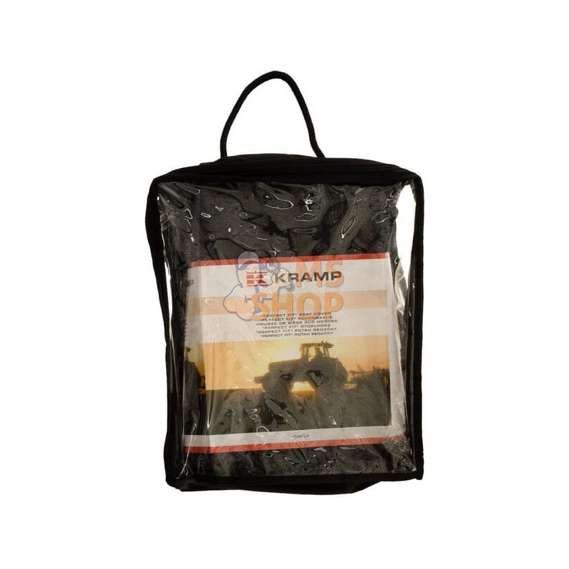 Housse de siège personnalisable, en tissu, noire, conçue pour Grammer | KRAMP Housse de siège personnalisable, en tissu, noire, 