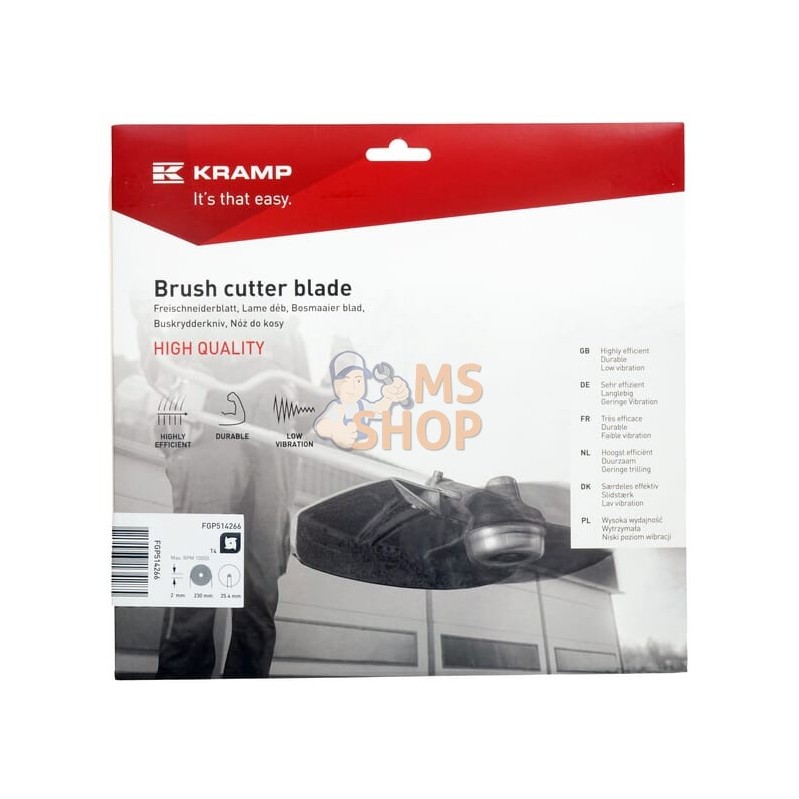 Lame 4 dents 230x25,4x2 | KRAMP Lame 4 dents 230x25,4x2 | KRAMPPR#1090315