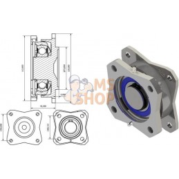 Ensemble de support du roulement à rouleaux de l'obturateur, Maschio | KRAMP Ensemble de support du roulement à rouleaux de l'ob